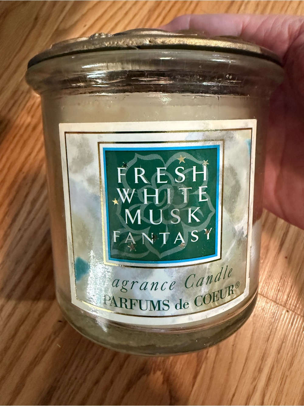 NWT Parfums de Coeur Fresh White Musk Fantasy Fragrance Candle.